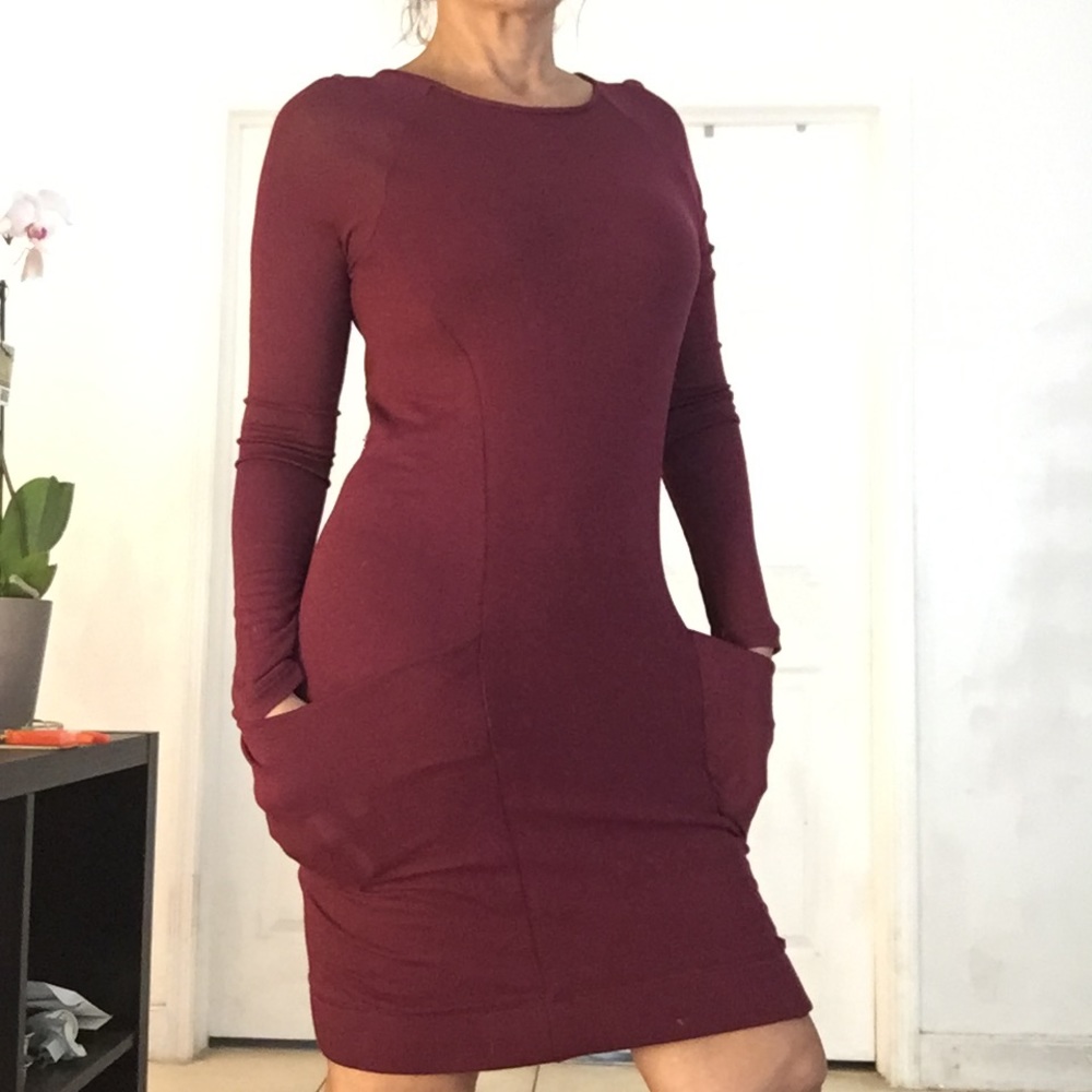 BCBG MAXAZRIA Burgundy Dress - Picture 2 of 5